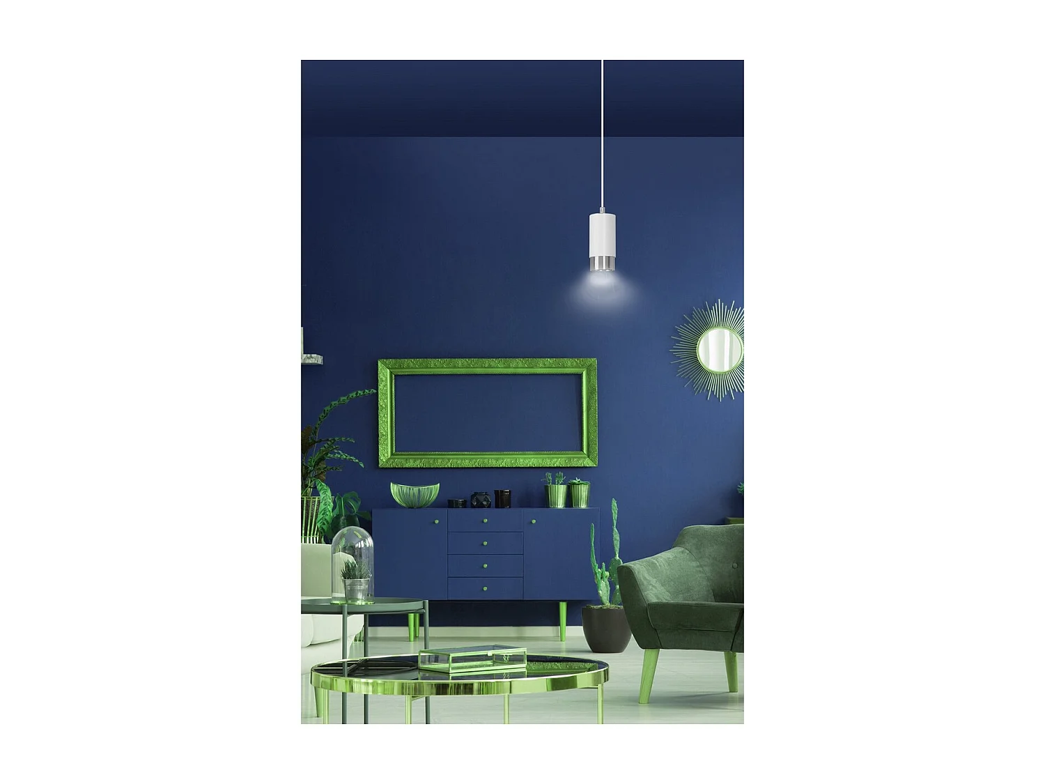 Hanglamp Fumiko, Wit, 8x100x8 cm, Seven Design