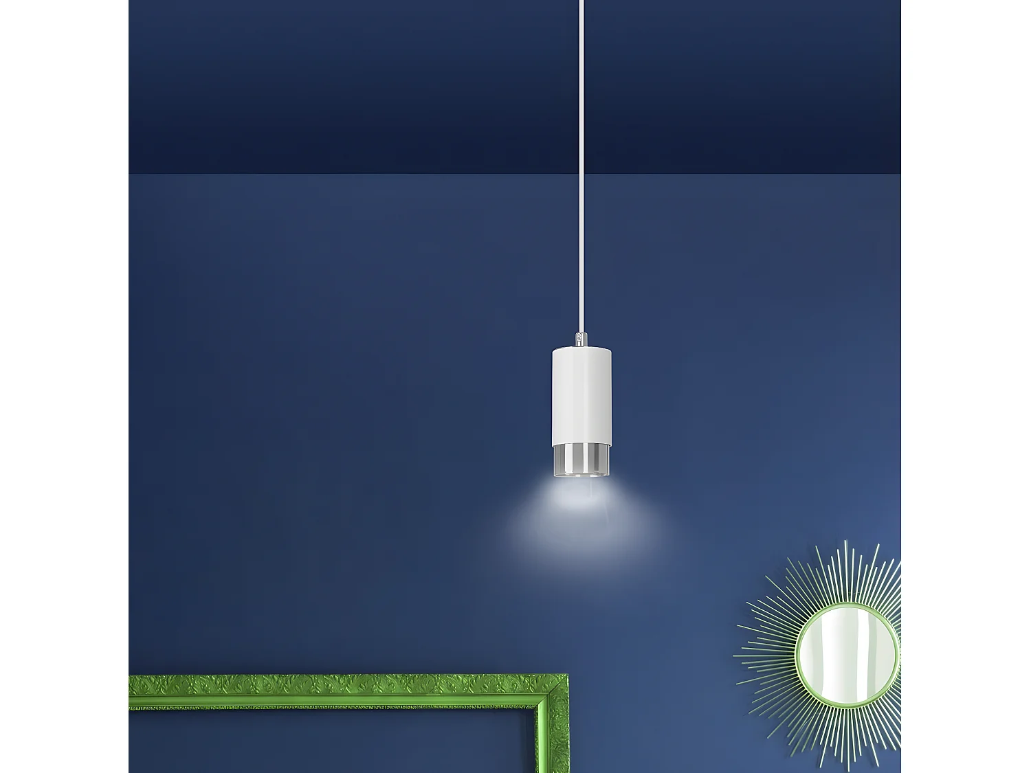 Hanglamp Fumiko, Wit, 8x100x8 cm, Seven Design