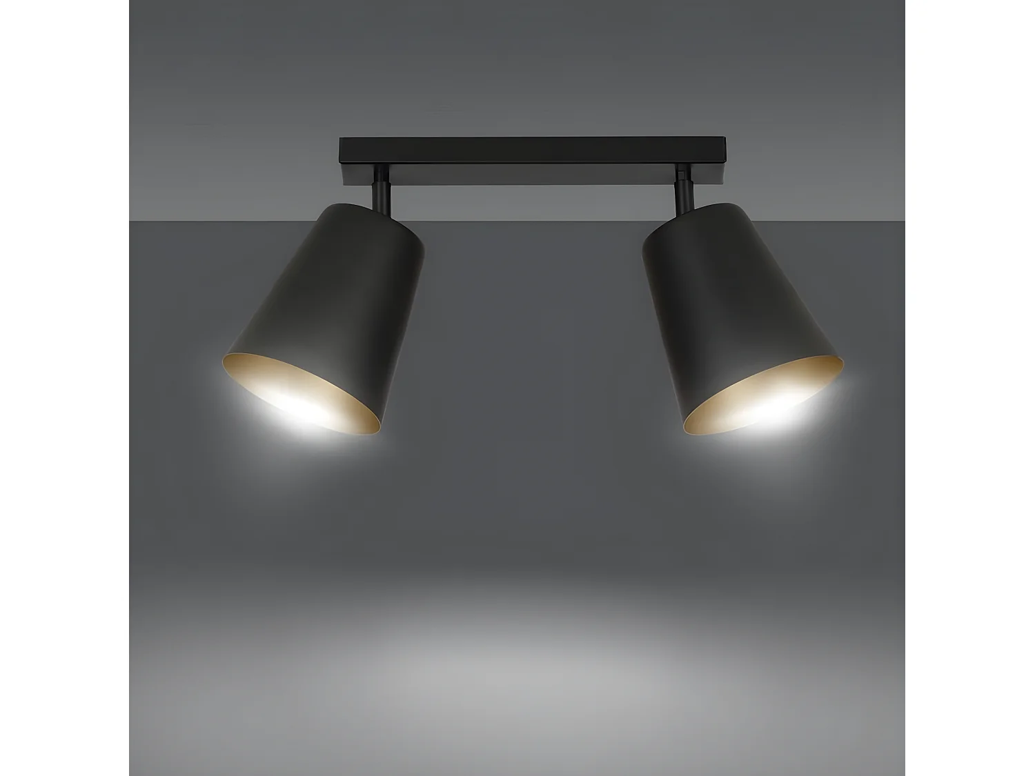 Candeeiro de Teto Prism 5, Preto, 50x30x15 cm, Seven Design