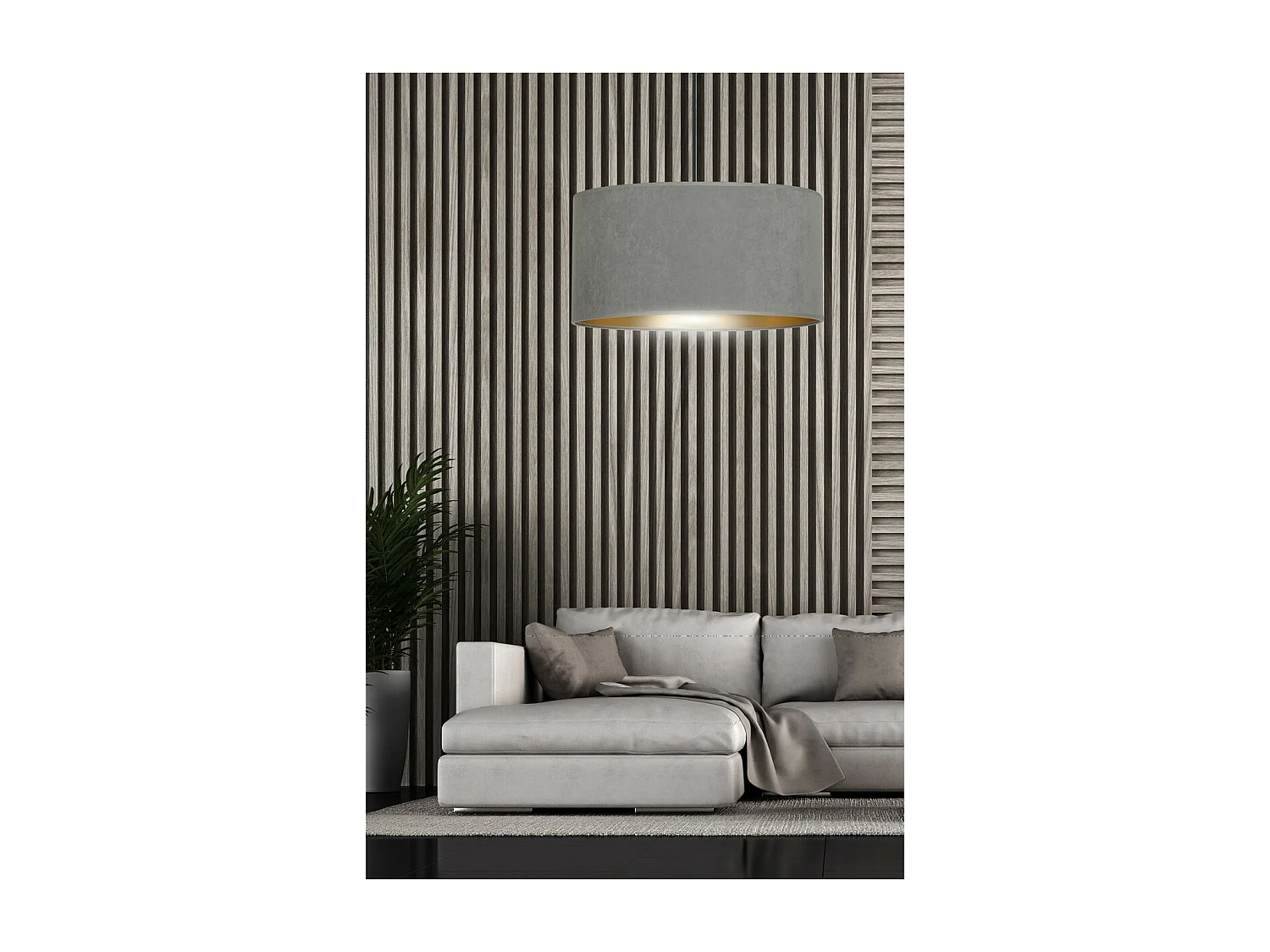 Hanglamp Hilde, Grijs, 35x100x35 cm, Seven Design