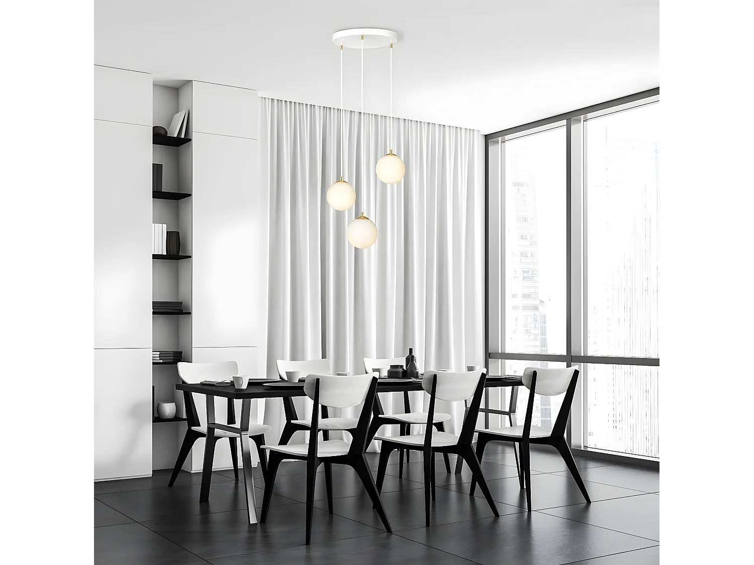 Hanglamp Royal, Wit, 40x100x40 cm, Seven Design