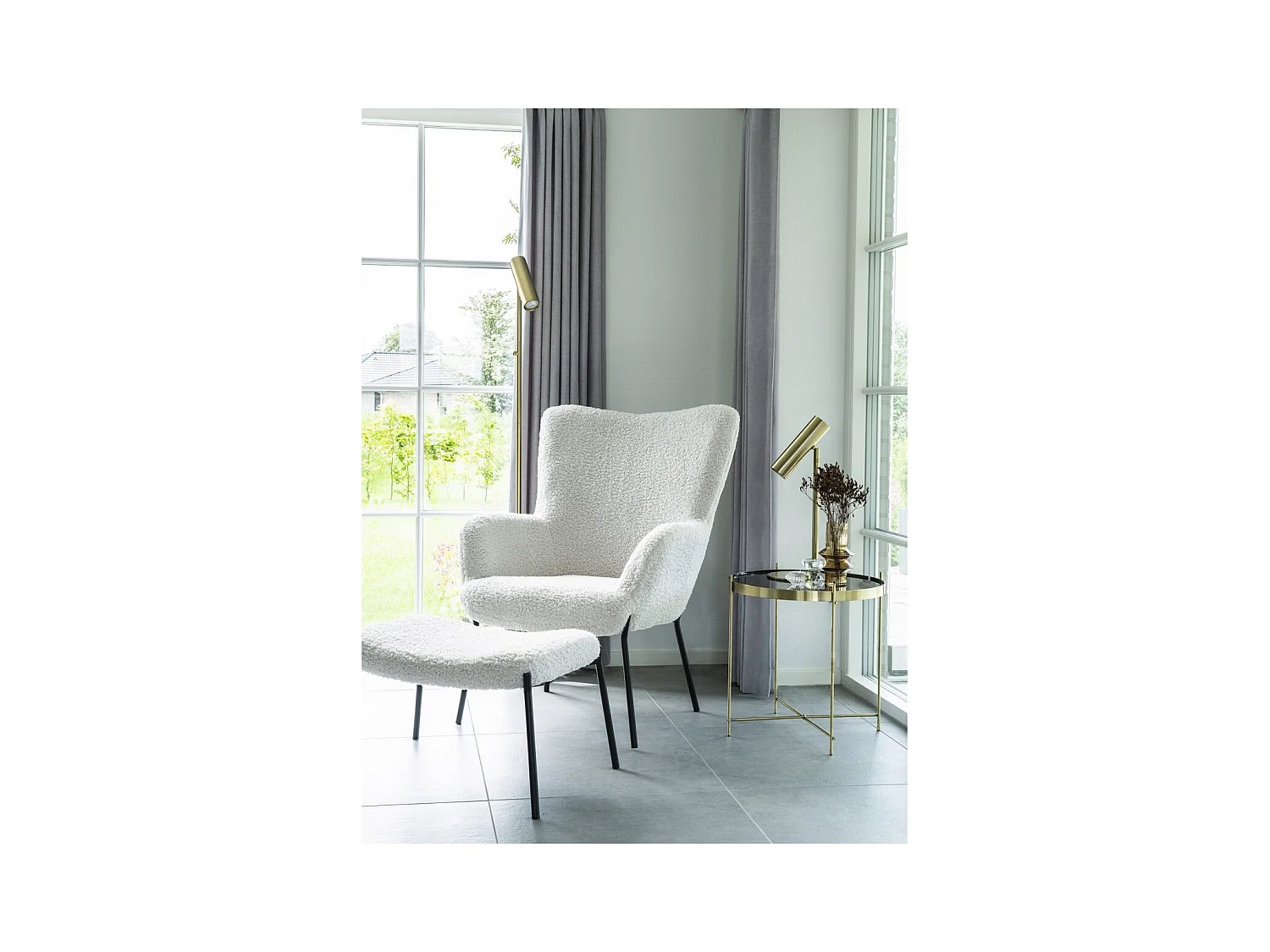 Staande Lamp Parijs, Messing, 25x25x150 cm, EPIKASA