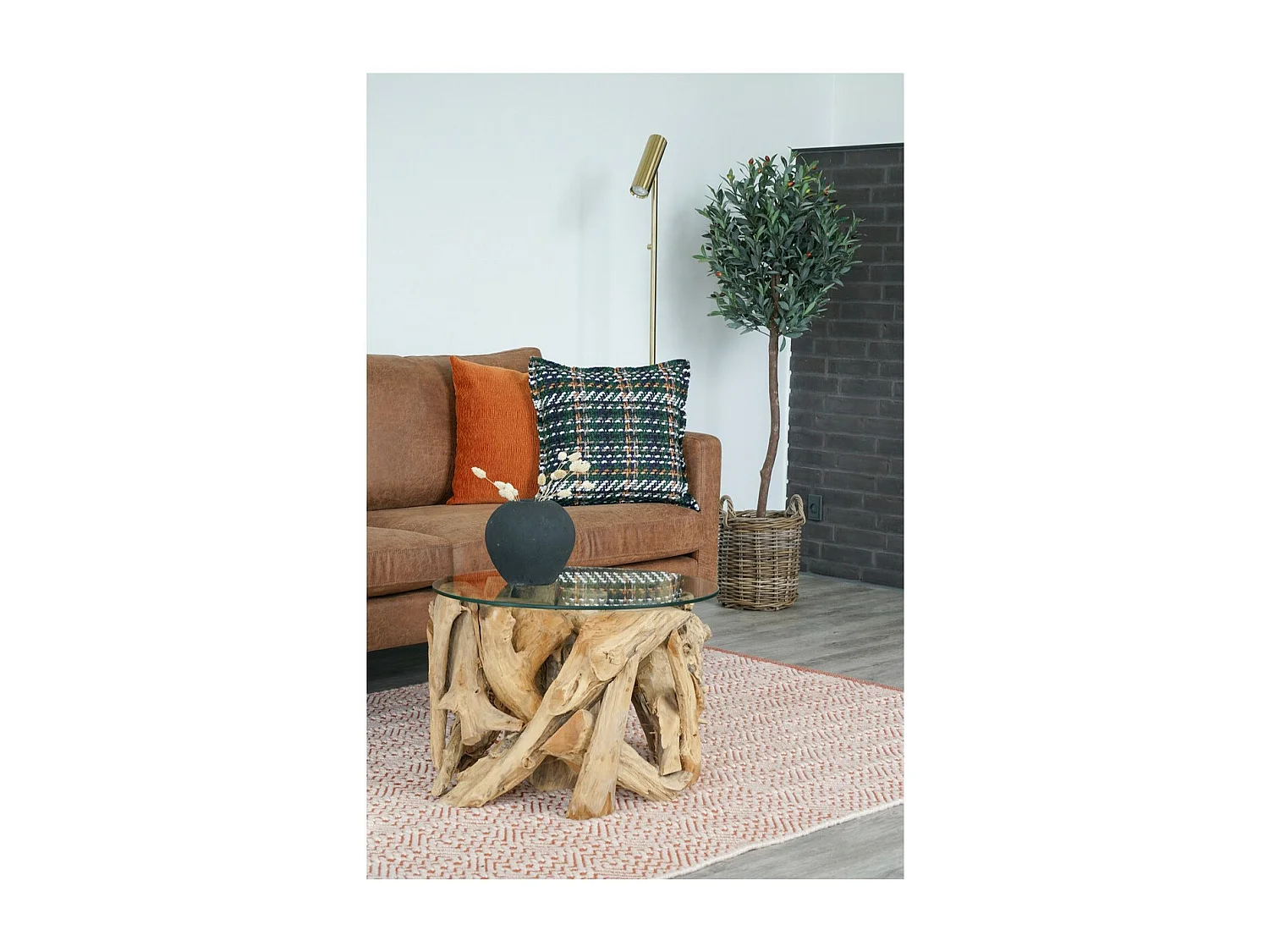 Staande Lamp Parijs, Messing, 25x25x150 cm, EPIKASA