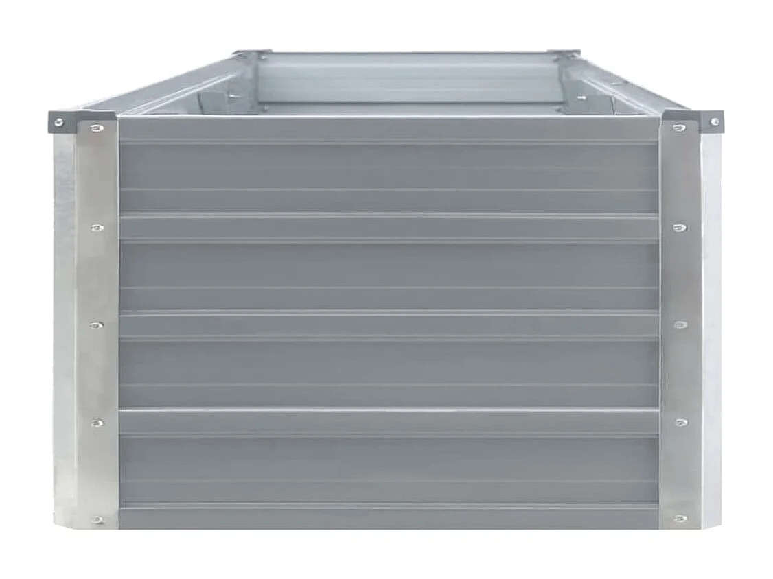 Lit surélevé de jardin Acier galvanisé 320x40x45 cm Gris