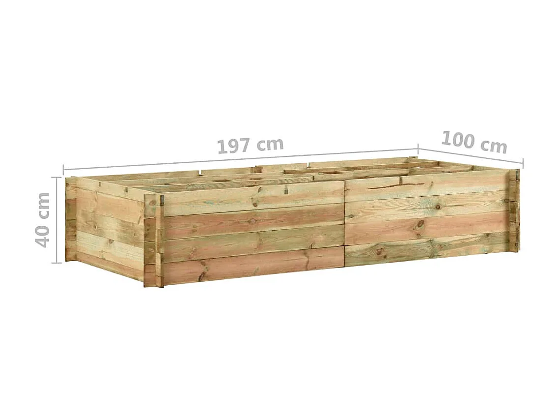 Jardinière pour légumes Bois de pin imprégné 197x100x40 cm