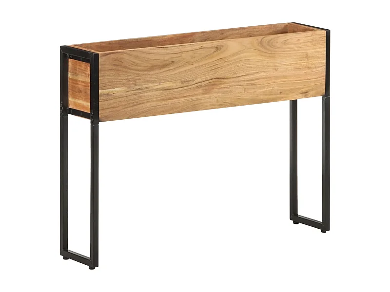 Jardinera de madera maciza de acacia 90x20x68 cm