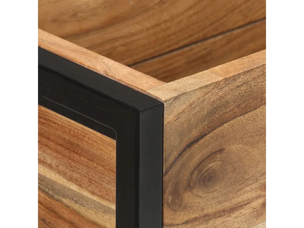 Jardinière 90x20x68 cm Bois massif d'acacia