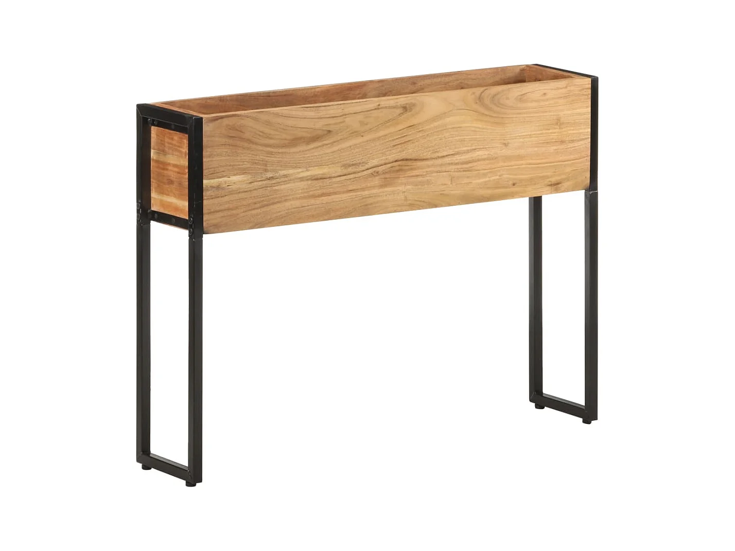 Jardinera de madera maciza de acacia 90x20x68 cm