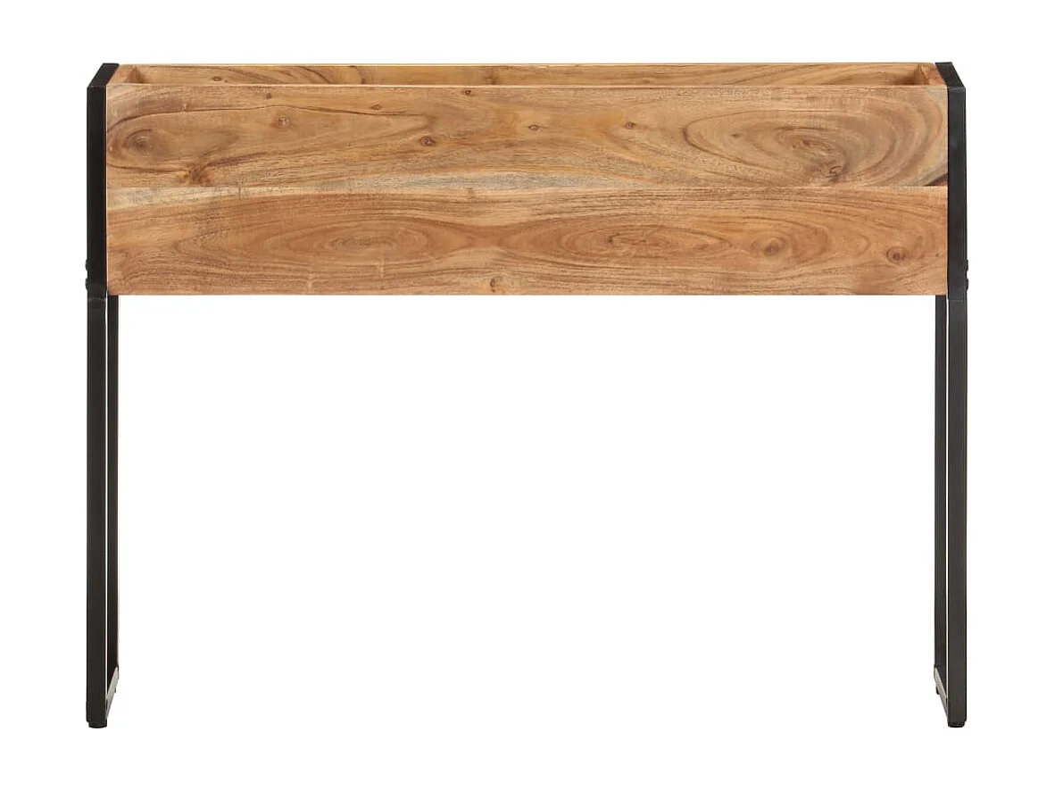 Jardinera de madera maciza de acacia 90x20x68 cm