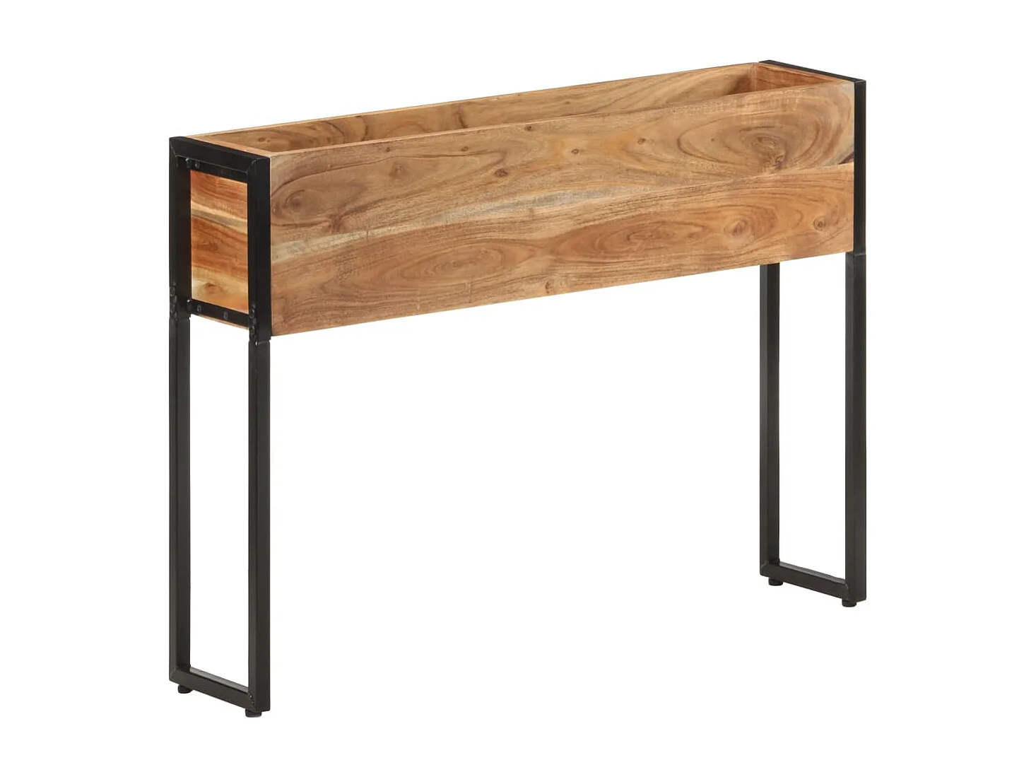 Jardinera de madera maciza de acacia 90x20x68 cm