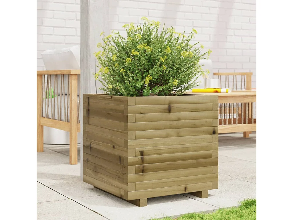 Jardinière 50x50x49,5 cm bois de pin imprégné