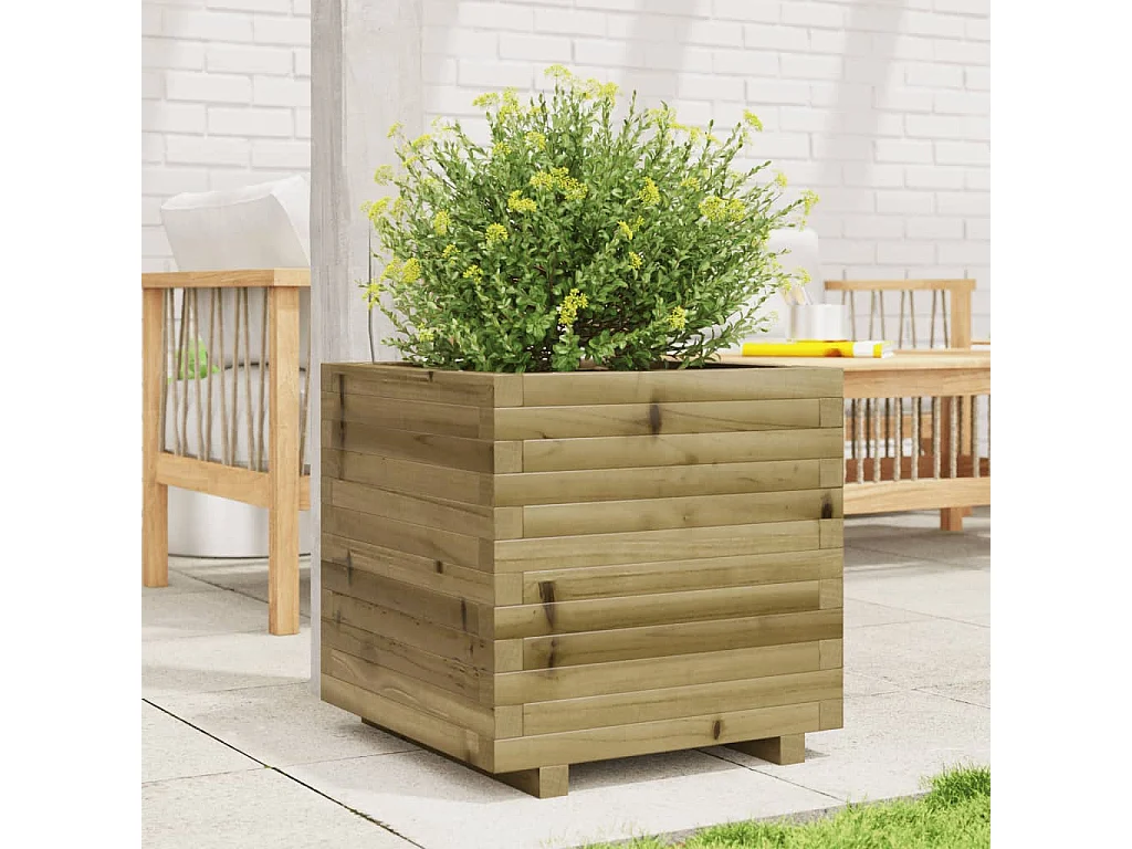 Jardinière 50x50x49,5 cm bois de pin imprégné