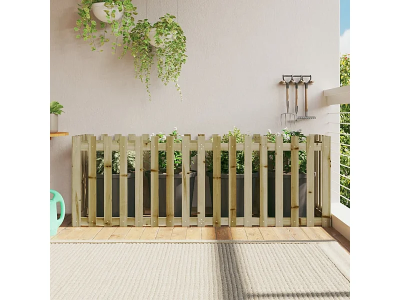 Arriate elevado jardín valla madera impregnada pino 200x50x70cm
