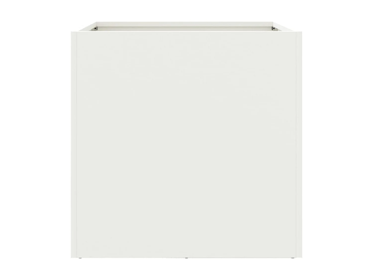 Jardinera de acero laminado en frío blanco 42x40x39 cm