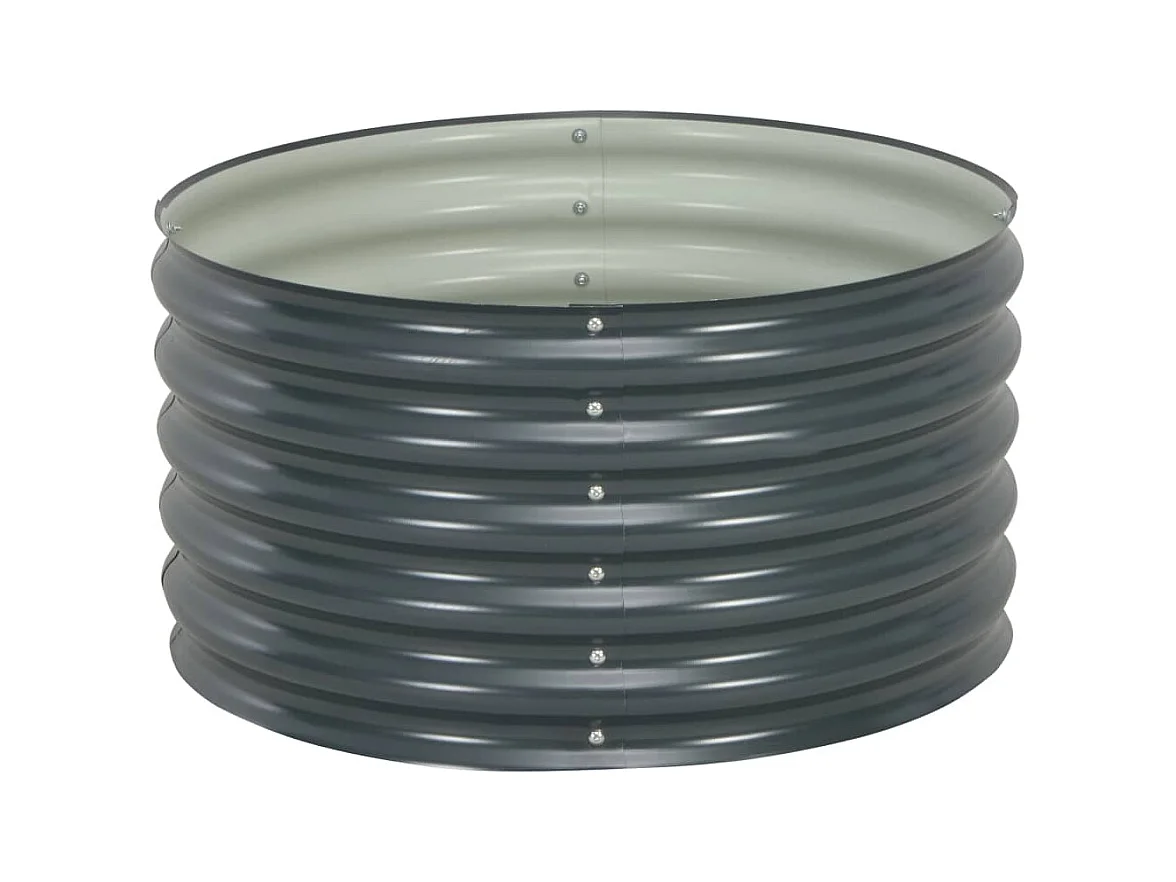 Lit surélevé de jardin 80x80x44 cm Acier galvanisé Gris