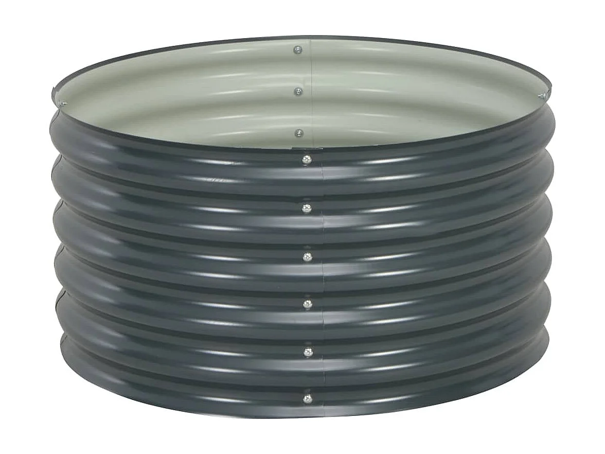 Arriate de acero galvanizado gris 80x80x44 cm