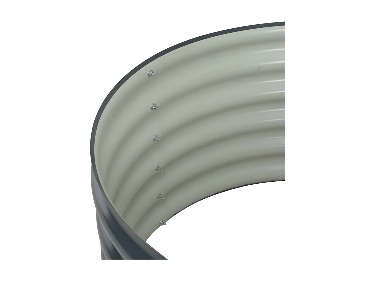 Arriate de acero galvanizado gris 80x80x44 cm