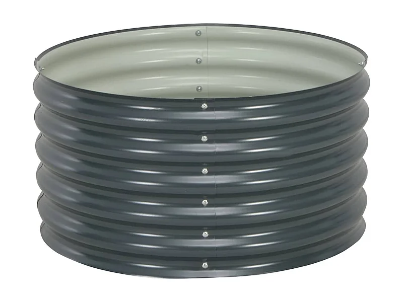 Arriate de acero galvanizado gris 80x80x44 cm