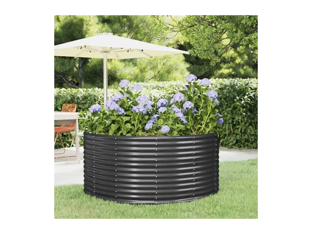 Lit surélevé de jardin Anthracite Acier enduit de poudre