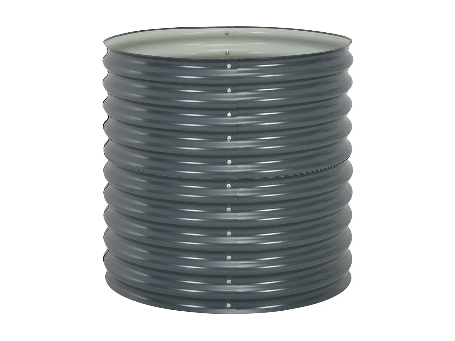 Lit surélevé de jardin 80x80x81 cm Acier galvanisé Gris