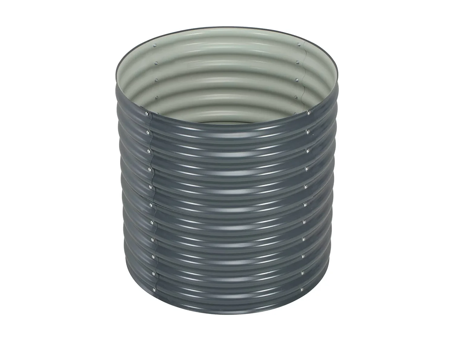 Lit surélevé de jardin 80x80x81 cm Acier galvanisé Gris