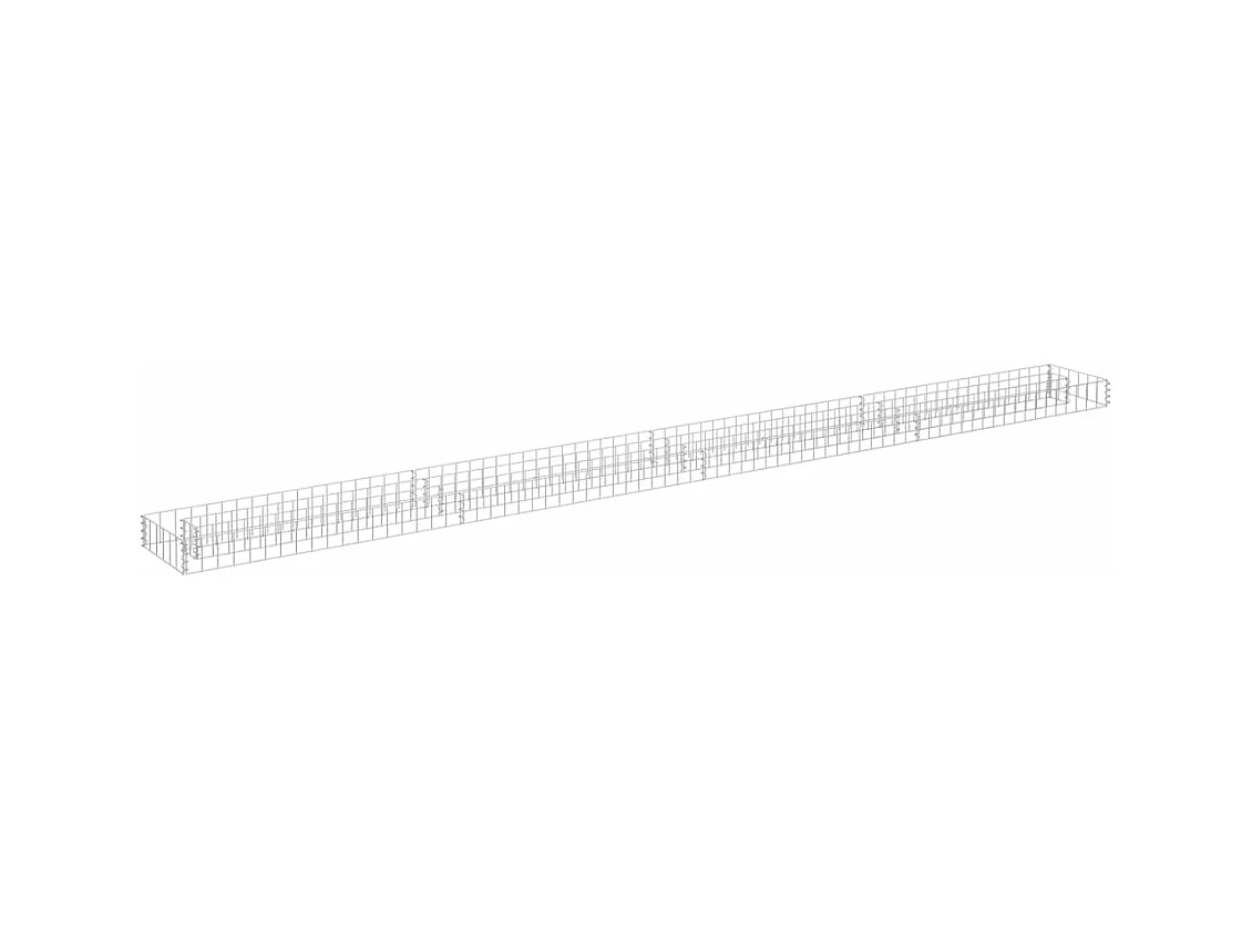 Lit surélevé à gabion Acier galvanisé 360x30x10 cm