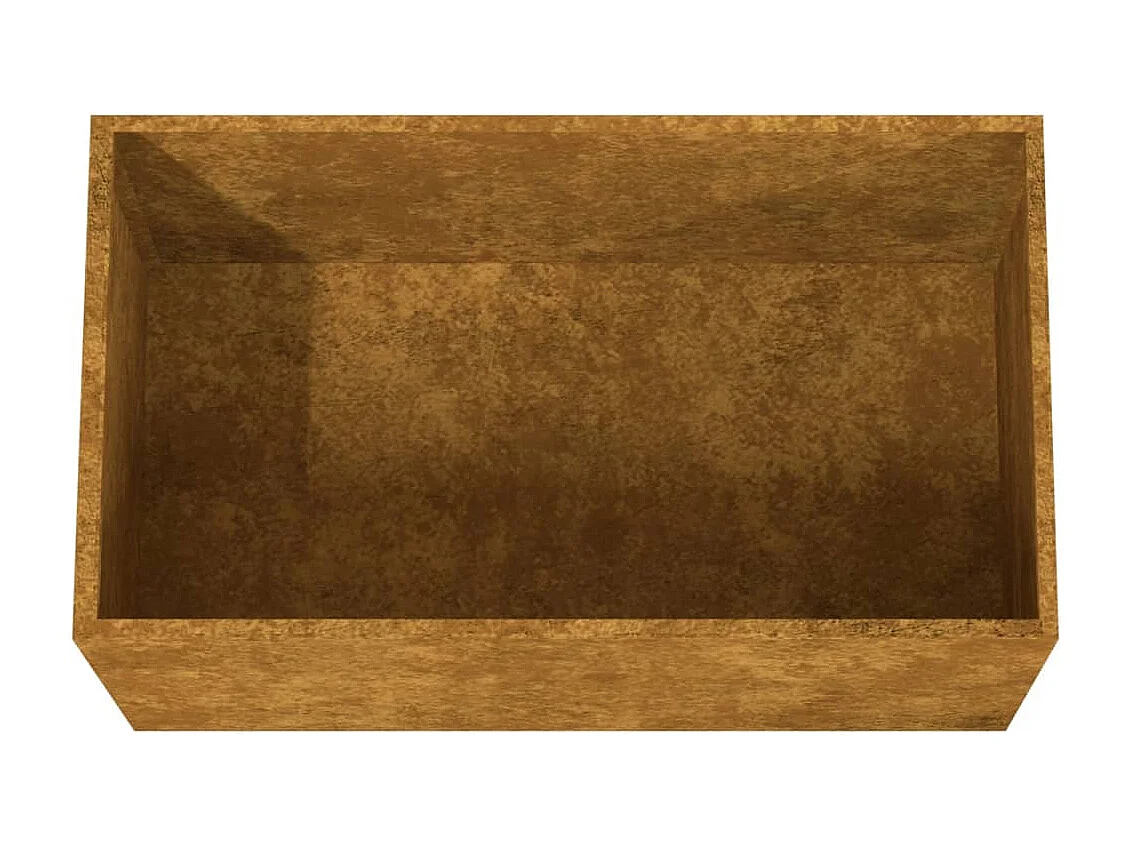 Vaso/floreira 62x40x39 cm aço corten