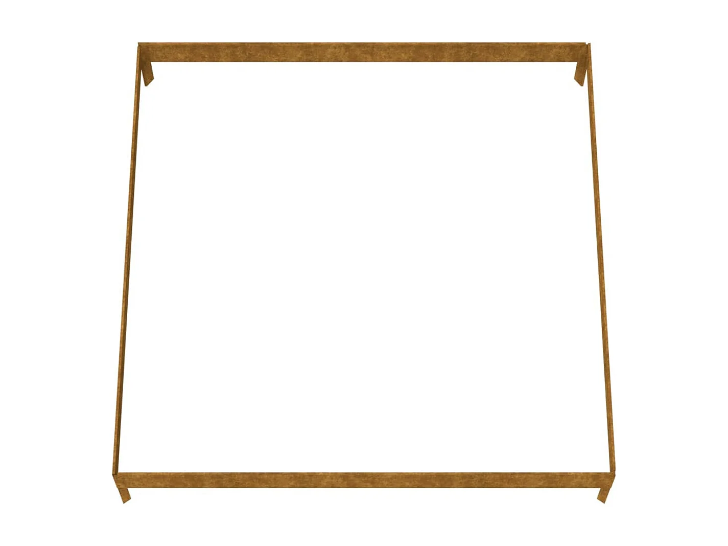 Canteiro elevado de jardim 100x100x18,5 cm aço corten