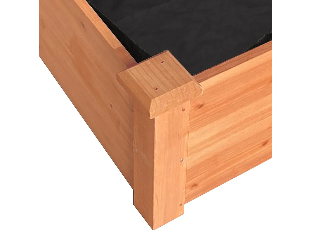 Jardinera arriate con forro madera abeto marrón 240x45x25 cm