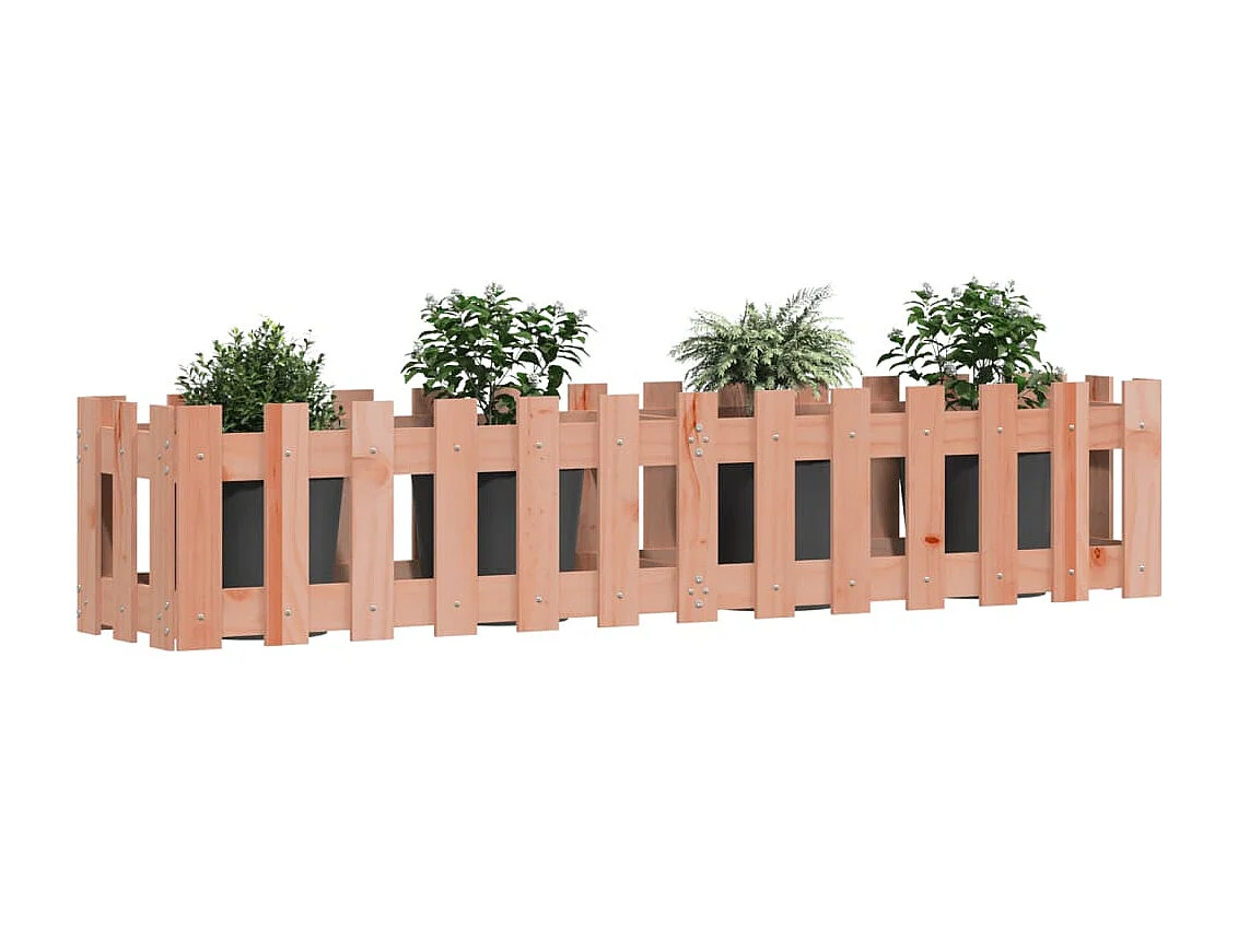 Arriate elevado jardín valla madera maciza Douglas 150x30x30 cm