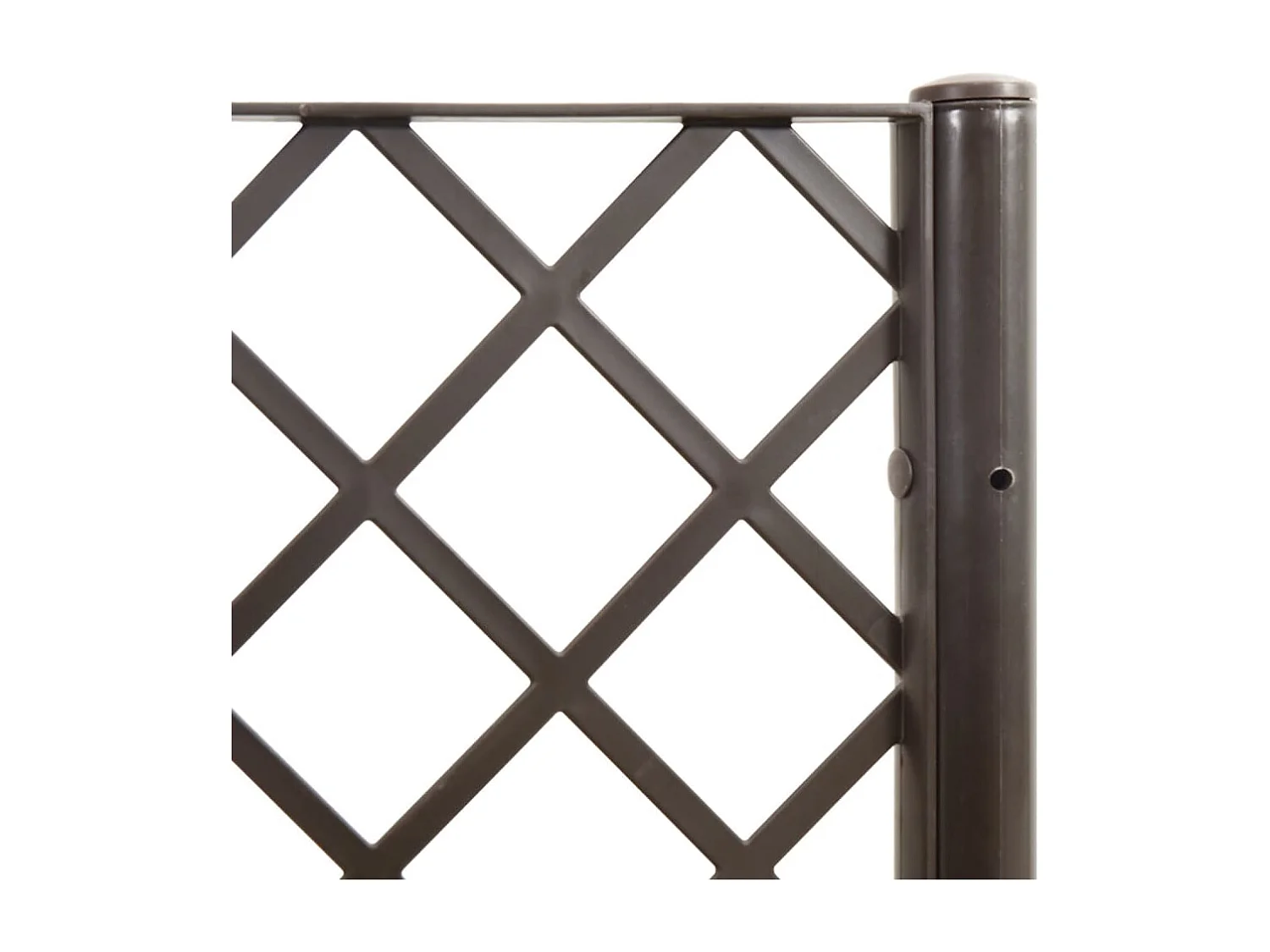 Jardinière avec treillis marron 160x120x142 cm PP