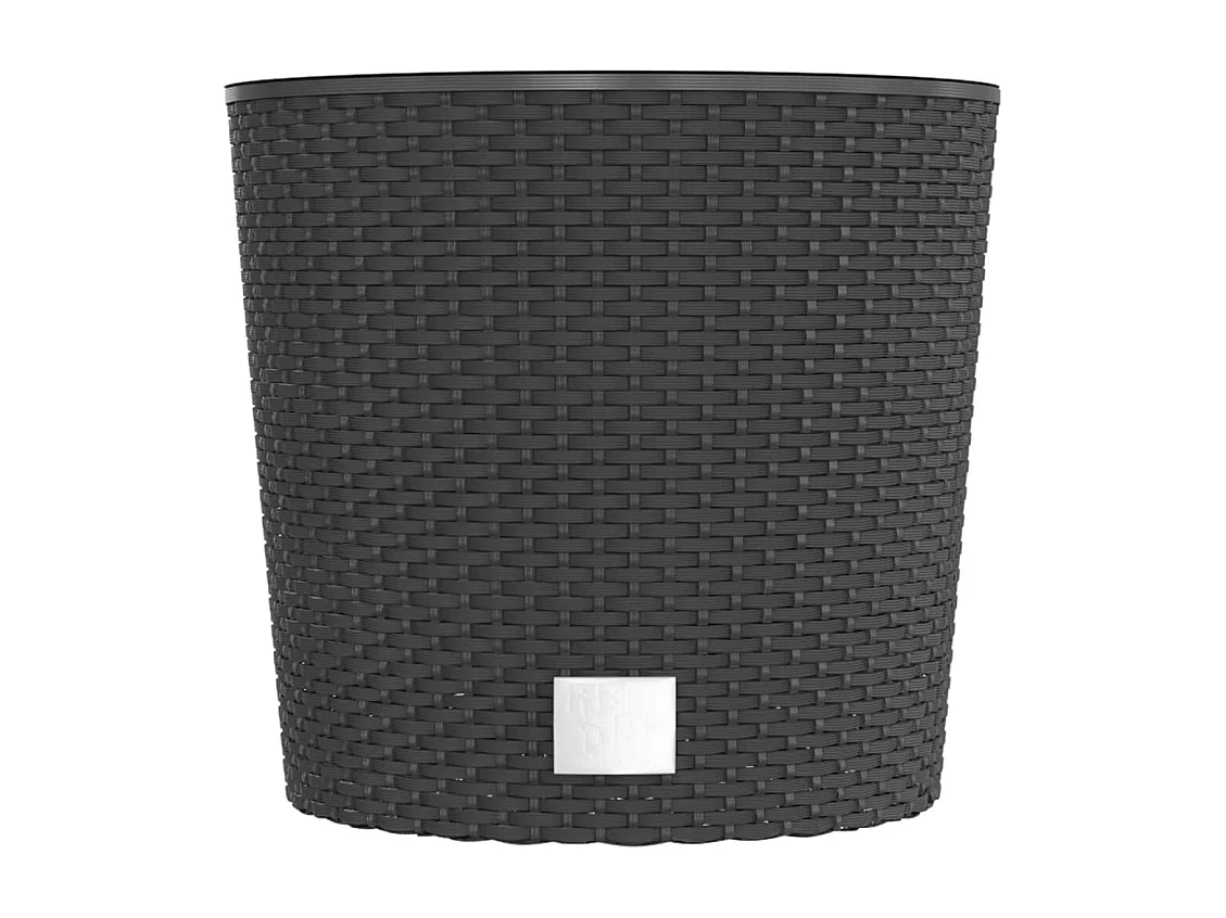 Jardinière et intérieur amovible anthracite 15 /15,3 L rotin PP
