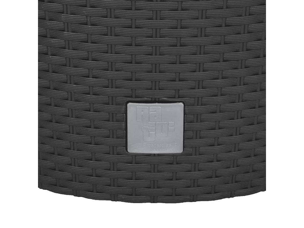 Jardinière et intérieur amovible anthracite 15 /15,3 L rotin PP