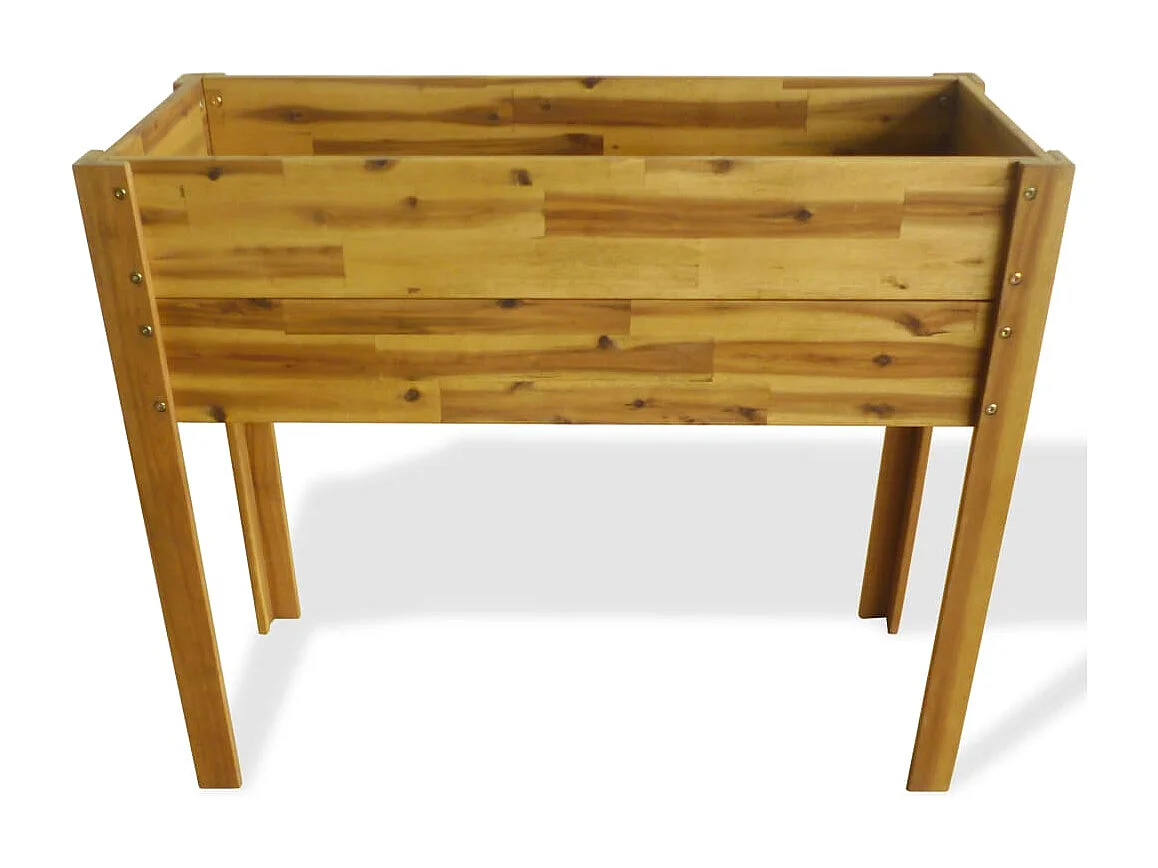 Lit surélevé de jardin Bois massif d'acacia