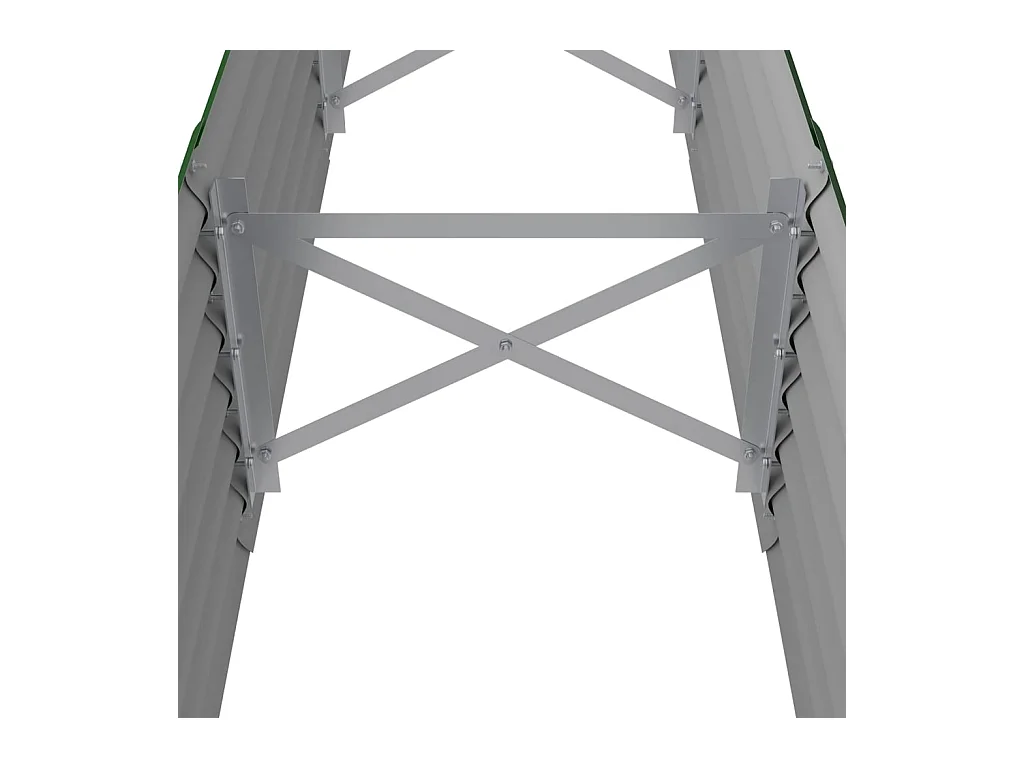 Jardinera arriate acero recubrimiento polvo verde 224x40x36 cm