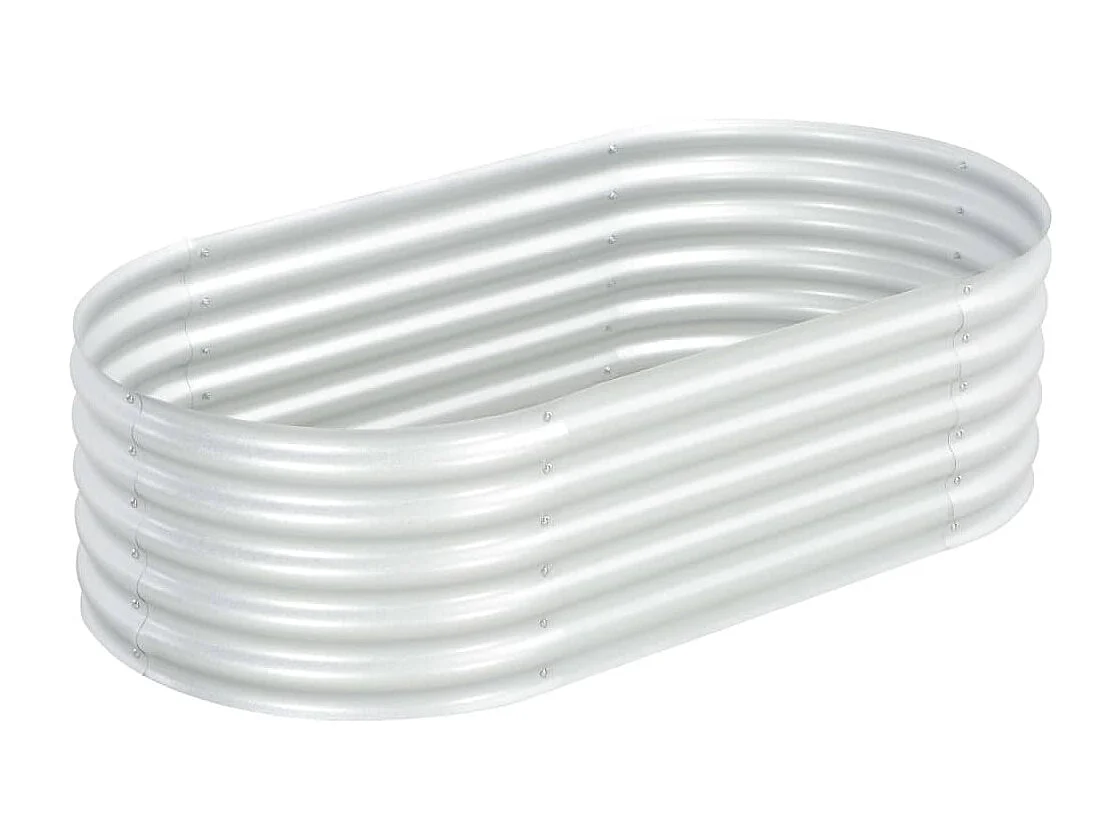 Lit surélevé de jardin 160x80x44 cm Acier galvanisé Argenté