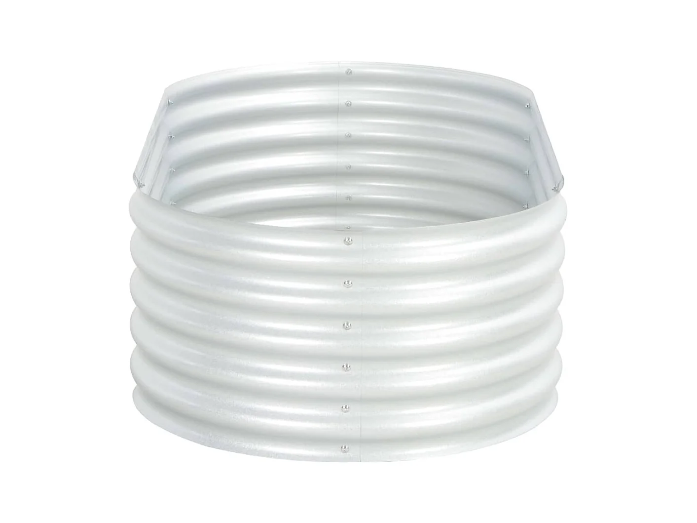 Lit surélevé de jardin 160x80x44 cm Acier galvanisé Argenté