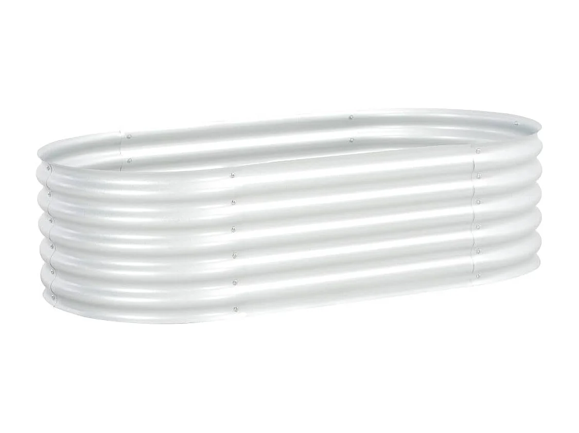 Lit surélevé de jardin 160x80x44 cm Acier galvanisé Argenté