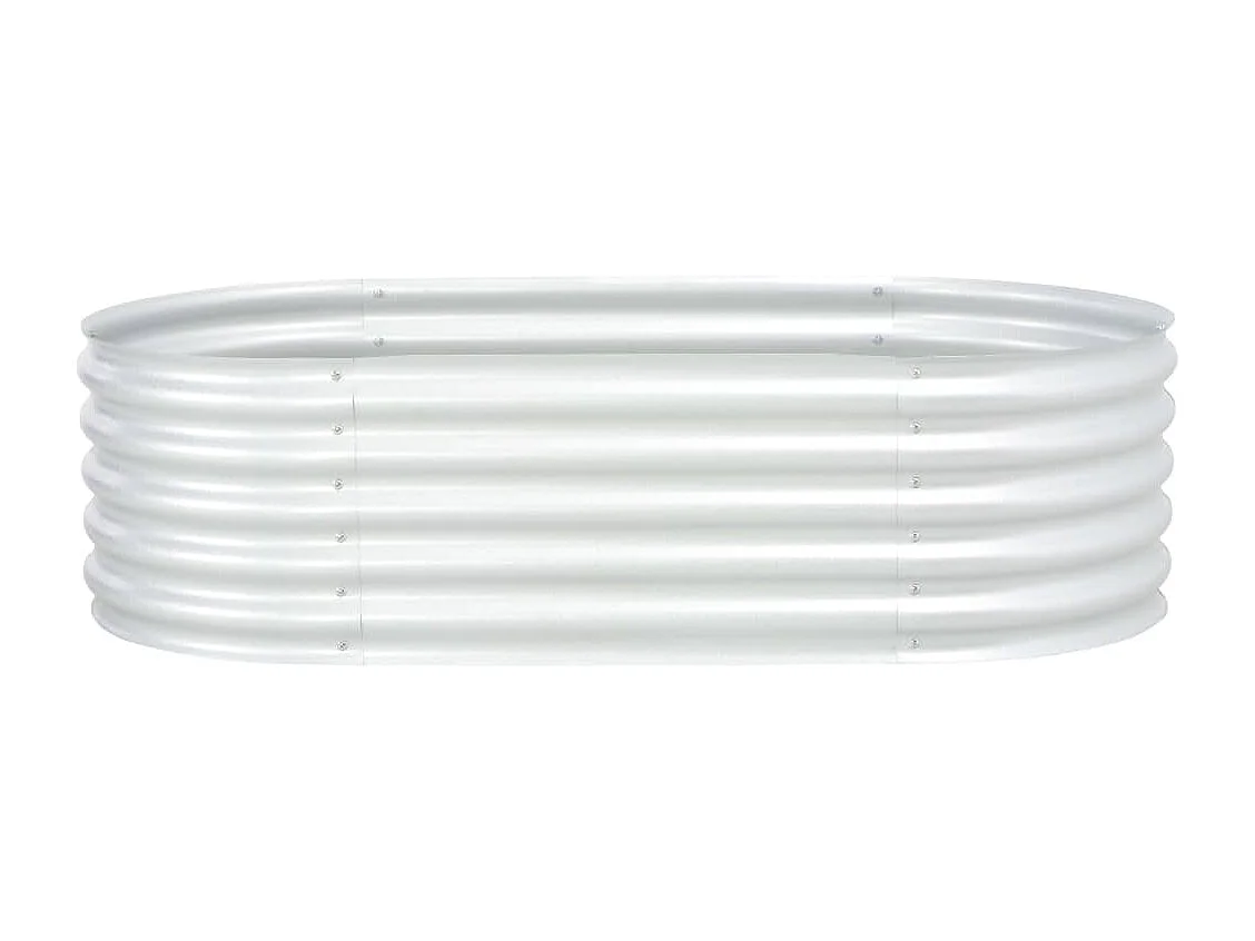 Lit surélevé de jardin 160x80x44 cm Acier galvanisé Argenté