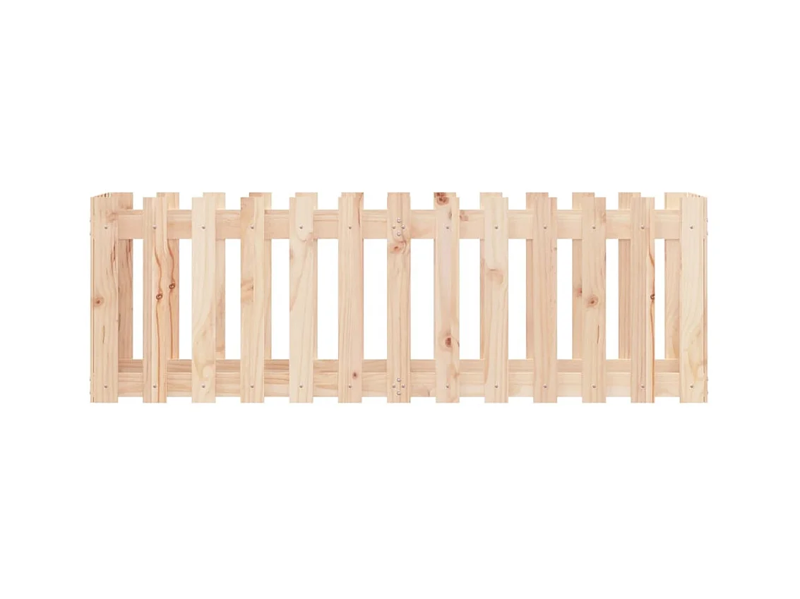 Lit surélevé de jardin design de clôture 150x50x50cm pin massif
