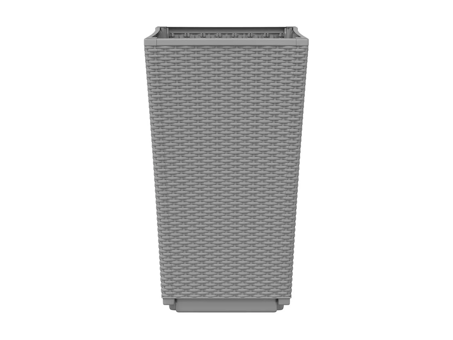 Vasos/floreiras 2 peças 32,5x32,5x57 cm PP cinzento-claro