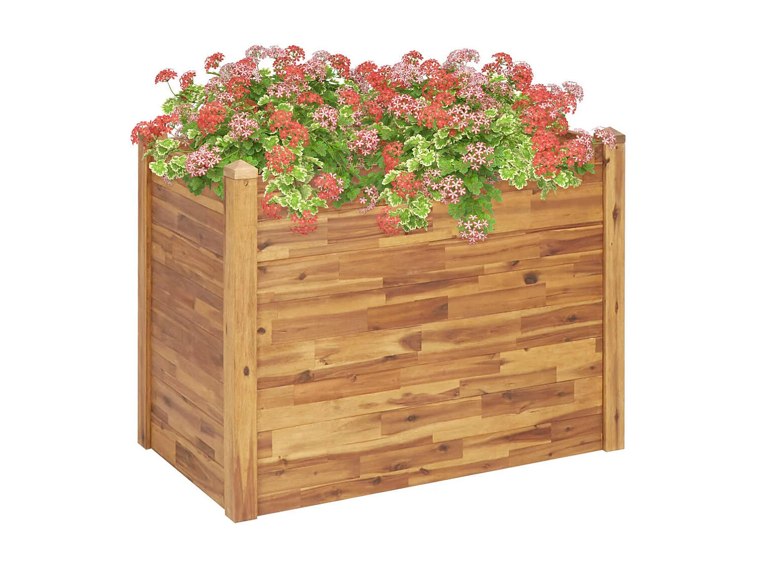 Arriate de madera maciza de acacia 110x60x84 cm