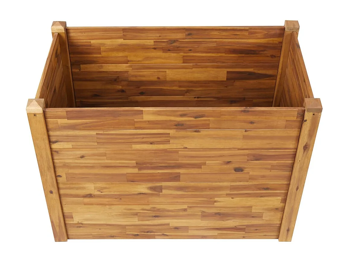 Arriate de madera maciza de acacia 110x60x84 cm