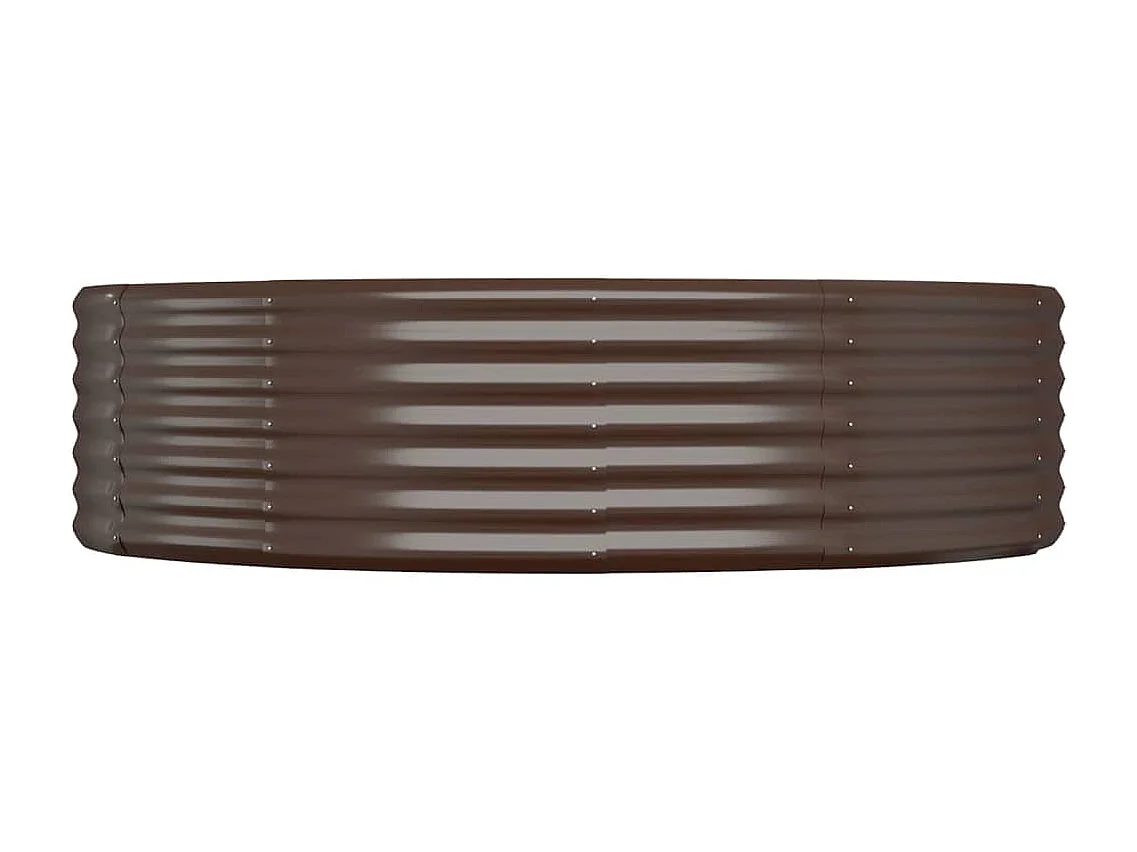 Jardinera arriate acero recubrimiento polvo marrón 140x140x36cm