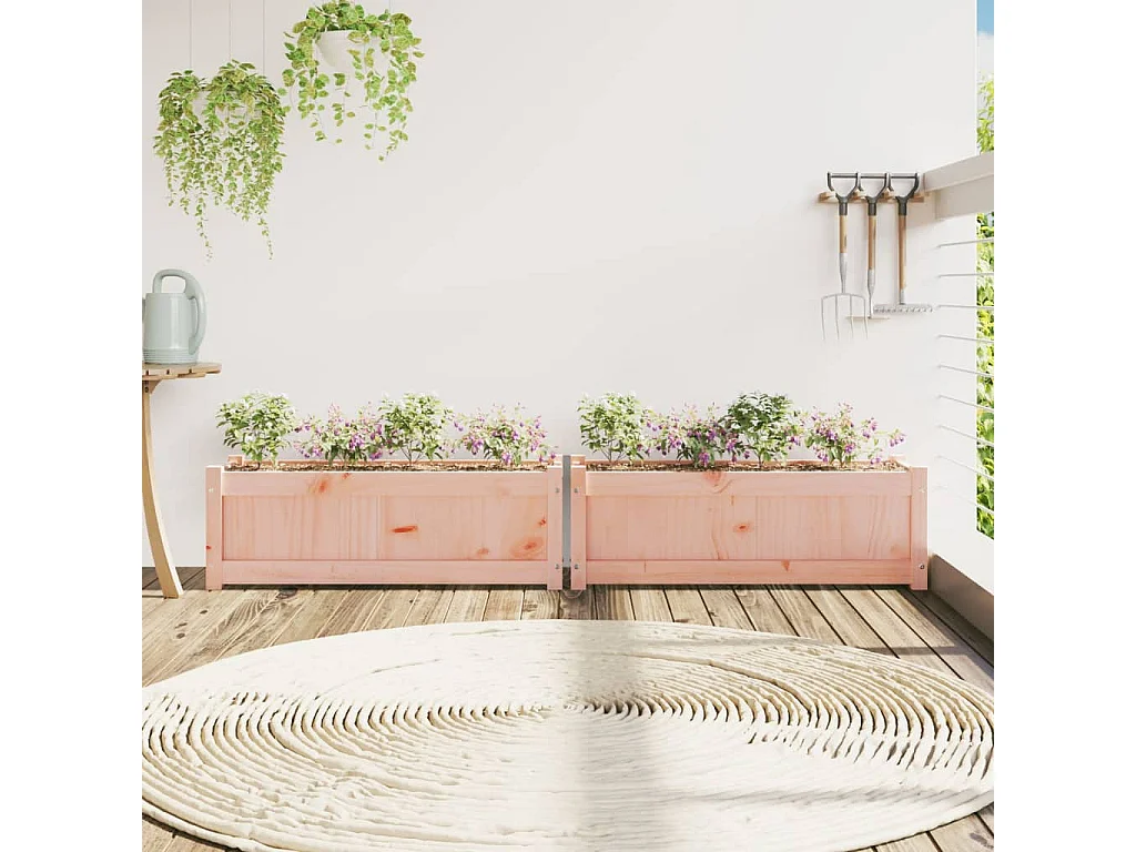 Jardineras de jardín 2 unidades madera maciza Douglas