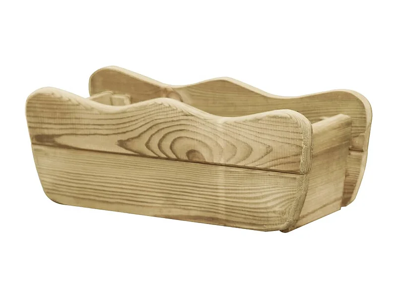 Arriate de madera de pino impregnada 50x18x18 cm