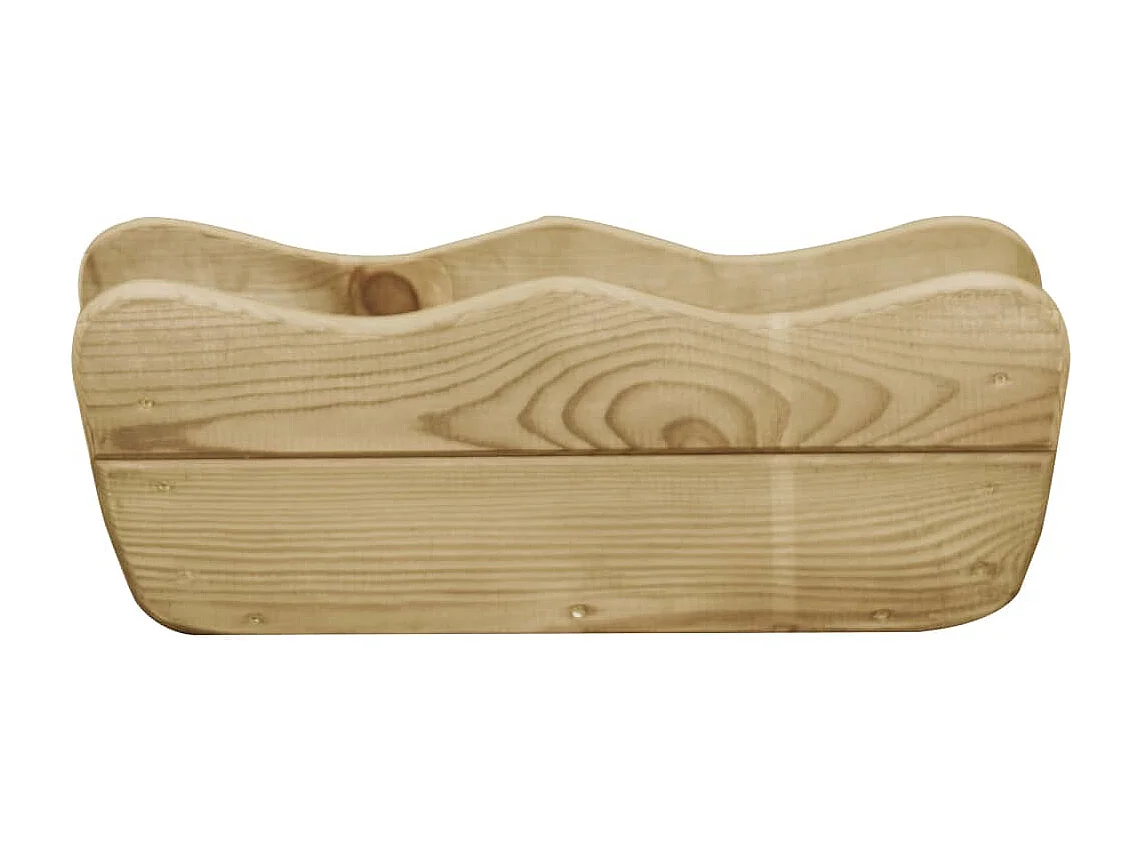 Floreira de jardim 50x18x18 cm madeira de pinho impregnada