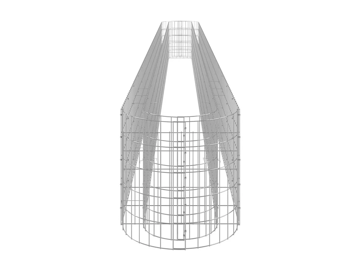 Lit surélevé à gabion Fer galvanisé 610x50x50 cm