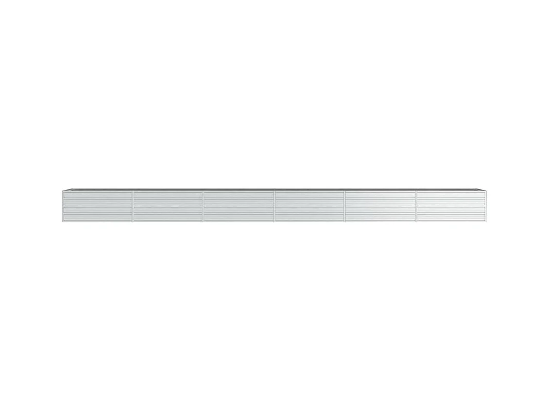 Lit surélevé de jardin 600x80x45 cm Acier galvanisé Argenté
