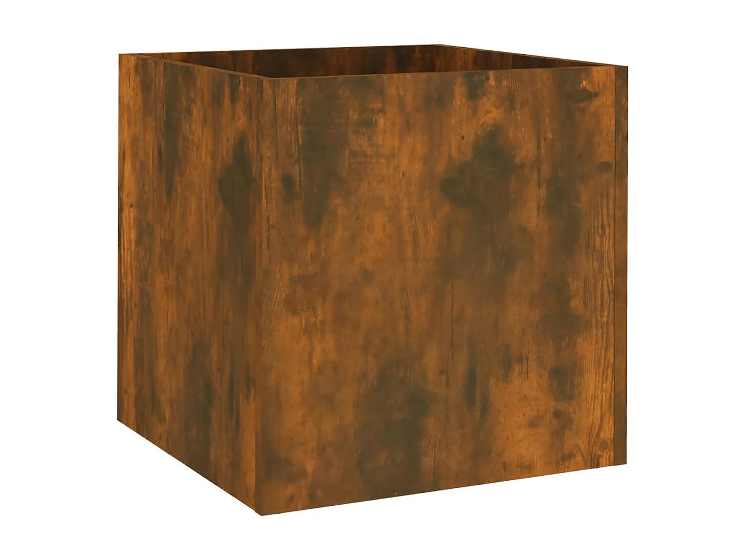 Jardinera de madera contrachapada roble ahumado 40x40x40 cm